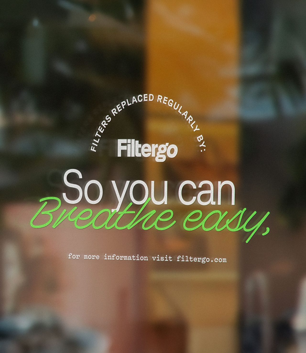 Filtergo Window Sign